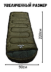 Теплый спальный мешок TUOHAI (190+30)Х90см до -25, фото 3