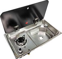 Варочная панель с мойкой и смесителем