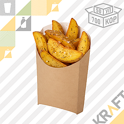 OSQ FRY L (K), Упаковка для картофеля фри 126*50*135 (50/700)