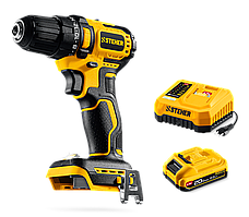 STEHER 20 В, 45 Н·м, 1 АКБ LMS (2 А·сағ), щеткасыз бұрғы-бұрағыш (CB-45-21)