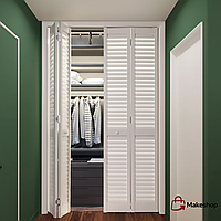 Пластиковые раздвижные двери-жалюзная стиль и экономия места 1600