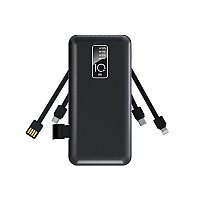 Портативное зарядное устройство Power Bank (аккумуляторная батарея) 10000 mAh, черное REXANT