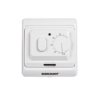 Терморегулятор механический с датчиком температуры воздуха и пола, черный REXANT