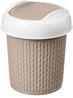 Контейнер для мусора, круглый "Velvet" 1л.(бежевый)