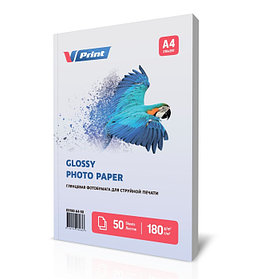 Фотобумага для струйной печати VPRINT Глянцевая односторонняя A4*210x297мм/50л/180г