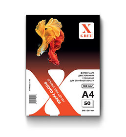 Фотобумага для струйной печати X-GREE Глянцевая Двусторонняя A4*210x297мм/50л/180г г
