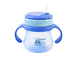 Поильник с трубочкой и ручками Uviton