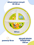 Тарелочка для прикорма секционная 250 мл Uviton, пластик BPA-free, фото 5