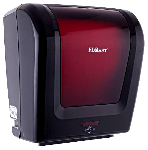 Диспенсер автоматический для рулонных полотенец Flosoft F047S (цвет чёрный), фото 1