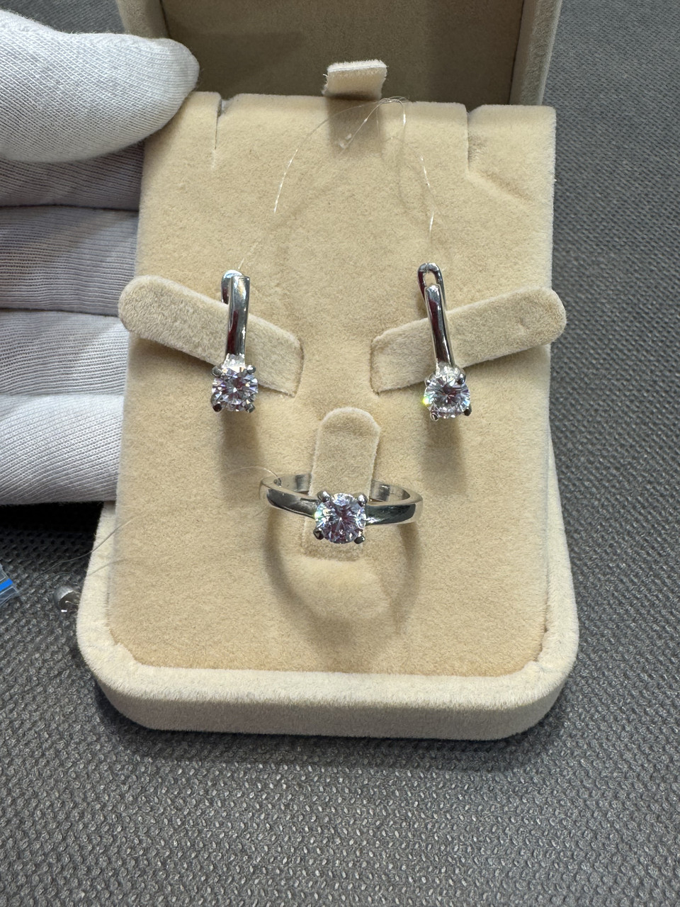 Комплект / Swarovski / размер кольца: 18 ( пр. Абая 141 ), фото 1