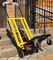 Подъемник лестничный гусеничный грузовой 24v 200 w. Аккумулятор Li-ion 24v 13A/H до 200 кг. Декларация.