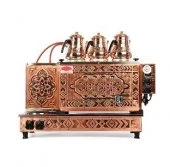 Медный чайный аппарат с 3 чайниками, фото 1