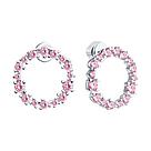 Серьги из серебра с фианитами  94023516 ,  коллекц. SKLV, фото 2