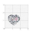 Подвеска - шарм из серебра  с розовыми фианитами SOKOLOV 94031784  вставка   коллекц. Formula. For me, фото 4