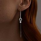 Серьги из серебра с фианитами  94024383 ,  коллекц. SKLV, фото 3