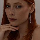 Серьги из серебра с фианитами  94025983 ,  коллекц. SKLV, фото 3