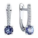 Серьги из серебра с ситаллами и фианитами  92023032, фото 2