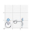 Серьги из серебра с фианитами  94025024 ,, фото 4