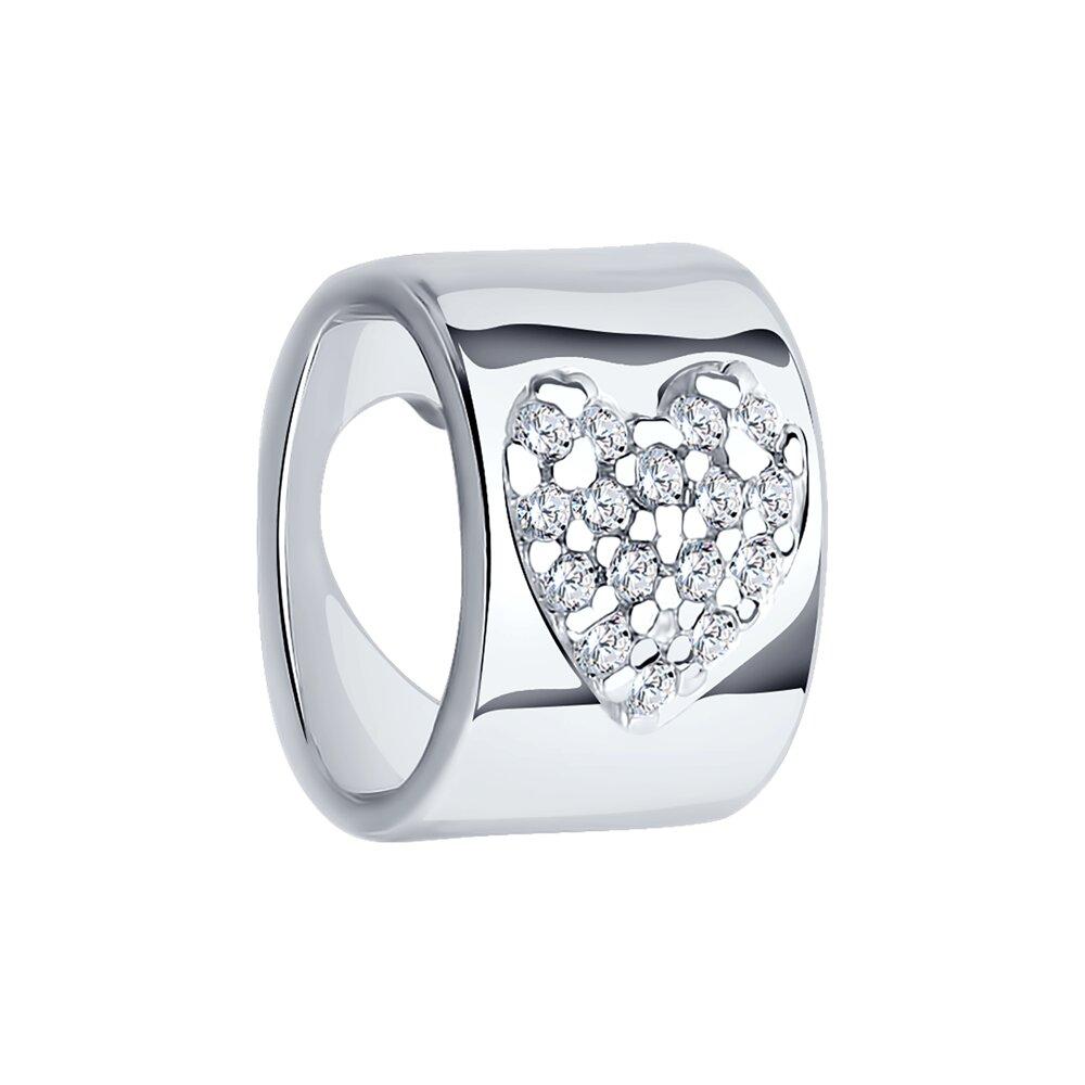 Подвеска-шарм из серебра с фианитами SOKOLOV 94030651 вставка коллекц. Formula. For me, фото 1