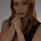 Браслет из золочёного серебра с фианитами SOKOLOV 93050145  вставка, фото 4