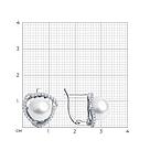 Серьги из серебра с жемчугом и фианитами 94-320-01922-1, фото 2