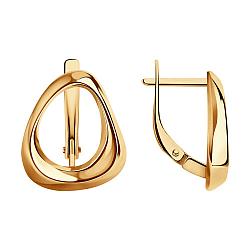 Серьги из золоченого серебра SOKOLOV 93021012 серебро с позолотой, с английским замком