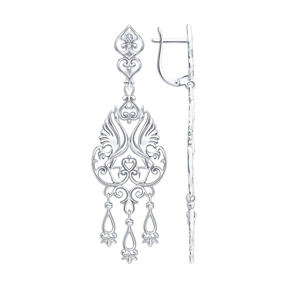 Серьги из серебра Diamant 94-121-02381-1, фото 1