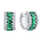 Серьги из серебра с ситаллами и фианитами 94-320-02192-2 вставка, фото 2