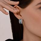 Серьги из серебра с ситаллами и фианитами 94-320-02192-2 вставка, фото 3