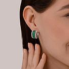 Серьги из серебра с ситаллами и фианитами  94-320-02192-1, фото 3