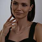 Цепь из серебра 968010354-94 серебро с родием, снейк, фото 3