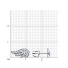 Серьги из серебра с фианитами  94025727 серебро с родием,  коллекц. SVOBODA, фото 4