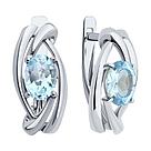 Серьги из серебра с топазами Diamant 94-320-00186-1  вставка   коллекц. SOKOLOV эксклюзивно для Diamant, фото 2