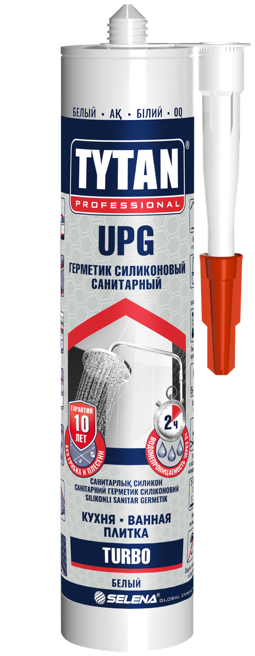 Герметик силиконовый санитарный Tytan Professional  UPG TURBO прозрачный, 280 мл
