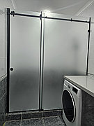 Душевое ограждение, цвет стекла матовое , фурнитура ЕвроПрофиль черный мат !