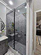 Душевое ограждение, цвет стекла графит , фурнитура ЕвроПрофиль черный мат !