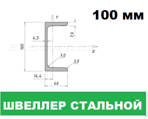 Швеллер стальной 10