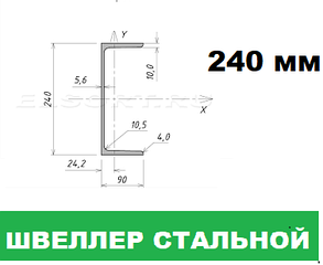 Швеллер стальной 24