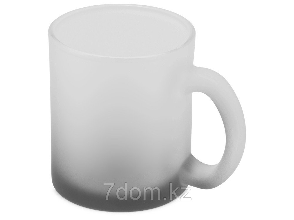 Стеклянная матовая кружка с градиентом для сублимации, черный Ombre Sub, фото 1