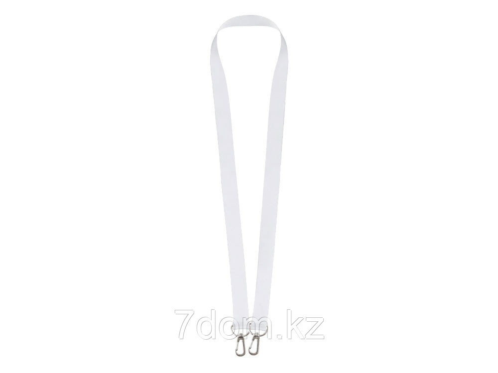 Ланъярд 2 см под сублимацию с 2-мя карабинами, серебристый, фото 1