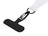 Ланъярд 2 см под сублимацию с трендовым карабином и узким держателем для телефона из ПЭ, черный, фото 4