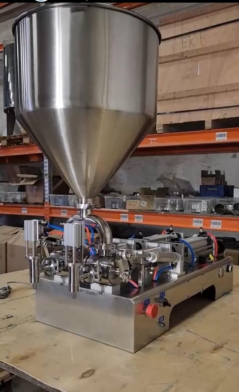 Дозатор поршневой для фасовки вязких и пастообразных жидкостей, пасты, меда, краски, химии, напитков, фото 1