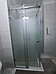 Душевое ограждение кабина из каленного стекла 8мм, с раздвижными дверями купэ. Матовое, фурнитура хром сдвижка., фото 4