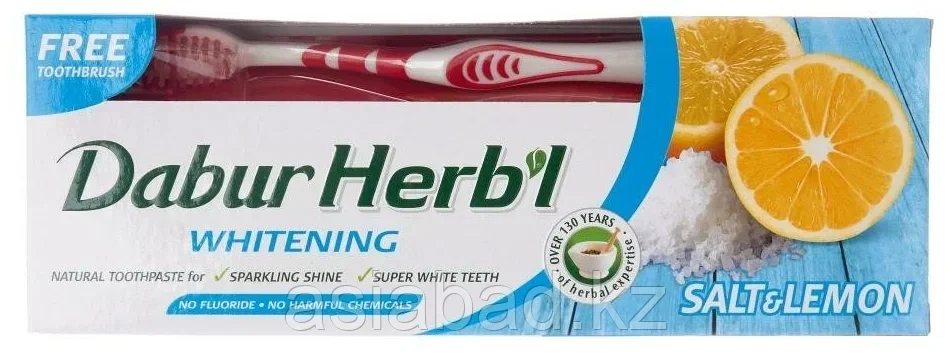 Dabur Herb I - Зубная паста с щеткой Соль и Лимон, фото 1