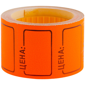 Этикет-ценник, OfficeSpace, 35х25мм, оранжевый, 200 штук в рулонее