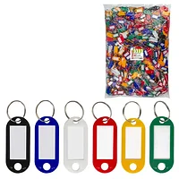 Бирки для ключей КОМПЛЕКТ 1000 ШТ., длина 50 мм, инфо-окно 30х15 мм, АССОРТИ, STAFF, 237494