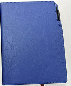 БЛОКНОТ А5 С РУЧКОЙ, синий