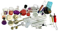 Набор химической посуды и принадлежностей для лабораторных работ: