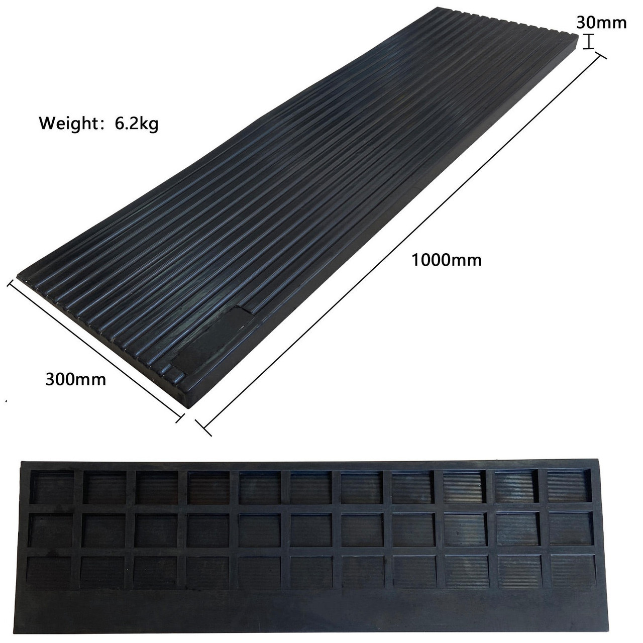 Резиновый пороговый пандус 1000х300х30мм, фото 1
