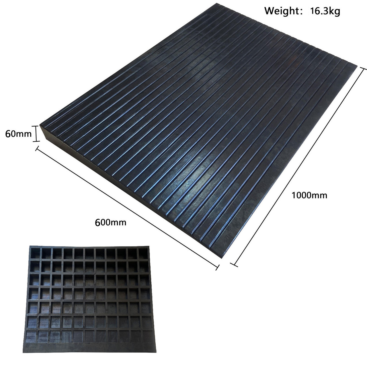 Резиновый пороговый пандус 1000*600*60мм, фото 1